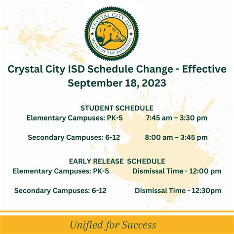 CCISD Student Schedule Change | Crystal City Independent School District