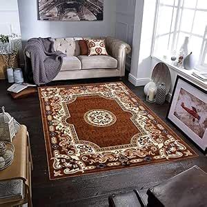 Buy ZAMZAM CARPET Persian & Geometric Hand Embosed Soft Touch Acrylic ...
