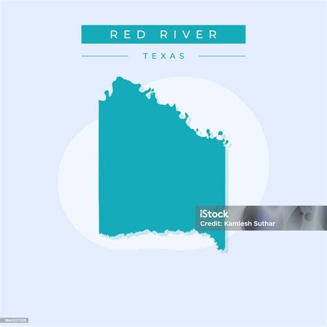 Vector Illustration Vector Of Red River Map Texas Stock Illustration ...