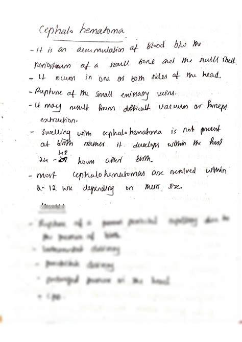 SOLUTION: Cephalo hematoma - Studypool
