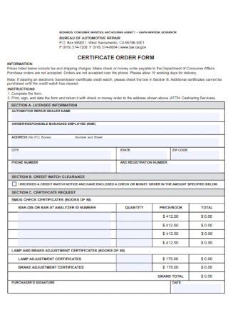 Image result for Sample Order Form