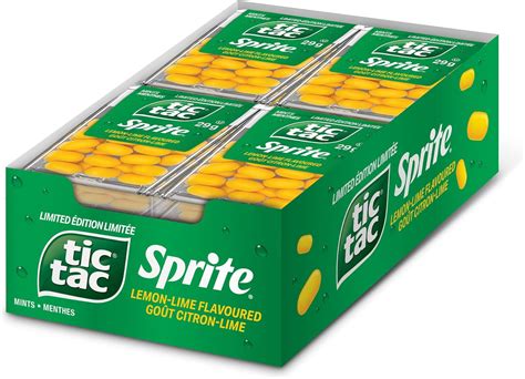 TIC TAC Mints; Sprite; Lemon-Lime Flavoured; Mint Candy; 29g Singles ...