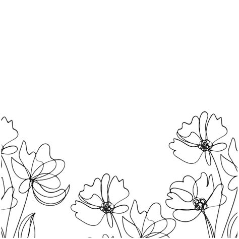 A drawing of flowers with the words daisies on the bottom | Premium Vector