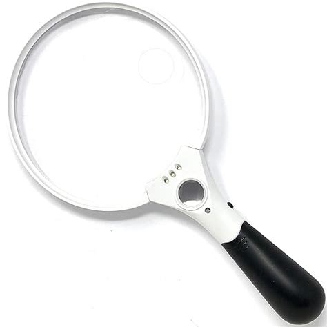XL Lighted Magnifying Glass with 2X Magnifier for Reading and 10x 4X ...