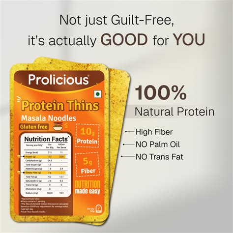 Prolicious Masala Noodle Thins - High Protein I High Fiber