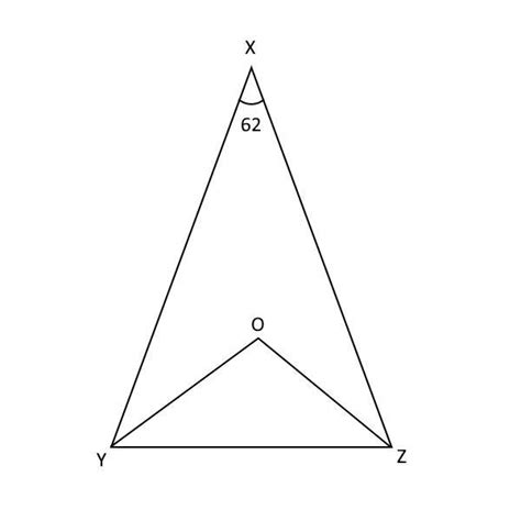 In this figure, LX = 62° angle XYZ = 54 if YO and ZO are the bisectors ...