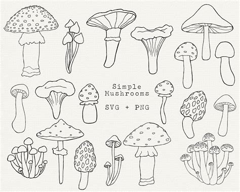 Simple Mushroom Drawing