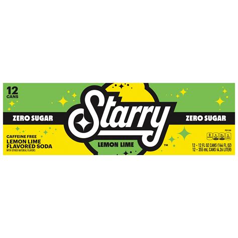 Starry, Zero Sugar, Lemon Lime Flavored Soda - SmartLabel™