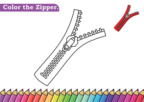 Zipper Coloring Page