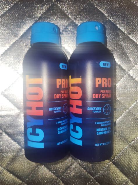 Icy Hot Pro Pain Relief Spray Dry Spray Menthol Camphor 4 oz Lot Of 2 ...