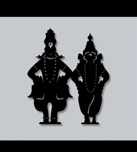 Vitthal Rukmini Metal Wall Art ( 24 x 19 Inch )