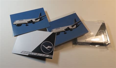 Lufthansa Airlines 787-9 D-ABPA Set of 50 Aviation Trading Cards 2.5x 3 ...