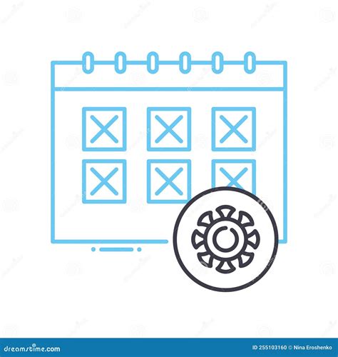Incubation Period Line Icon, Outline Symbol, Vector Illustration ...