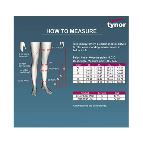Tynor Medical Compression Stocking 1-67 Knee High Class 2