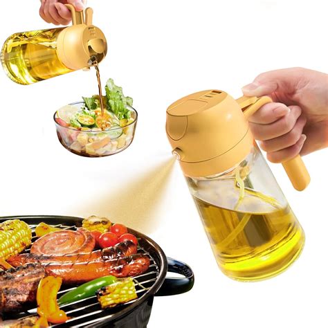 Amazon.com: YARRAMATE Olive Oil Dispenser, 2 in 1 Oil Sprayer for ...