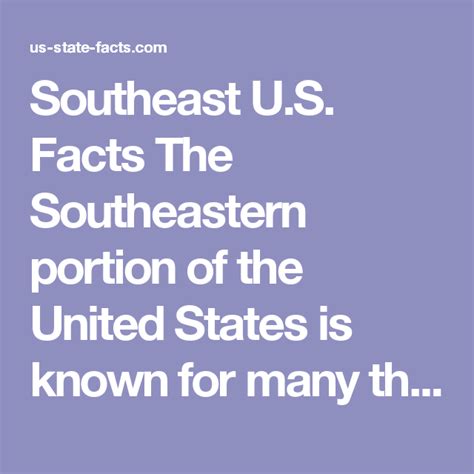Interesting Facts About The Southeast Region