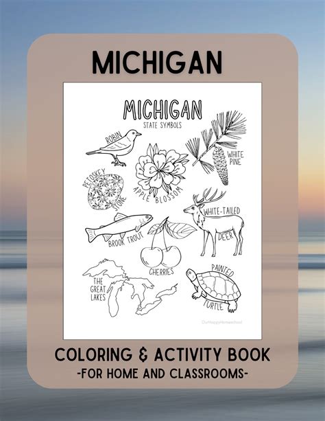 Michigan Symbols Coloring Pages [2025]
