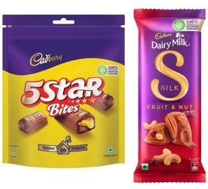 Cadbury 5 Star Chocolate & Silk Fruit and Nut Bars Price in India - Buy ...