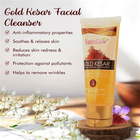 Buy NUTRIGLOW GOLD KESAR FACE WASH FOR LIGHTNING & BRIGHTENS SKIN PACK ...