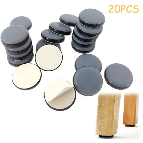 LAMIRO 20 Pack Stick Furniture Sliders,1 inch Adhesive Furniture Glides ...