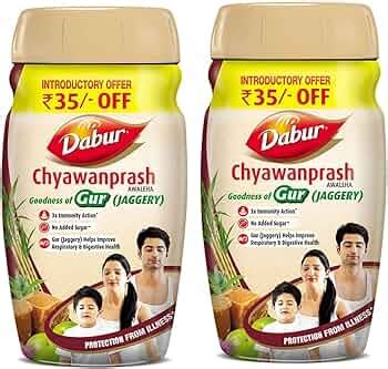 Dabur Chyawanprash Awaleha - 900g | With Goodness of Gur (Jaggery)| 3X ...