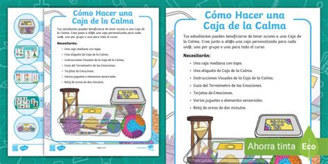 Instrucciones Cómo Crear una Caja de la Calma - Twinkl