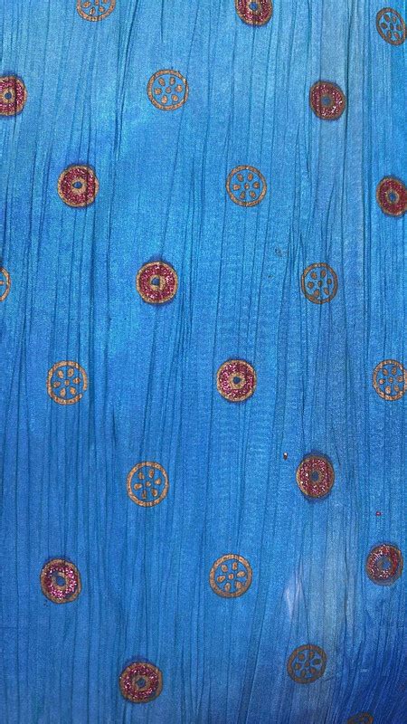 Poly Silk Foil Dott Fabric | Printed Polyester Silk-Look