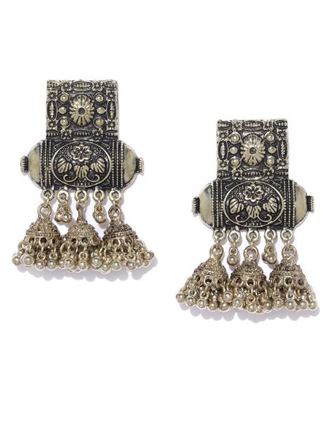 Buy Infuzze Gold Toned Jhumkas at Amazon.in