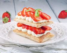 Image result for Rowasted Strawberry Millefeuille