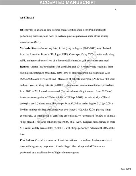 SOLUTION: Male sling and artificial urethral sphincter for male stress urinary incontinence ...