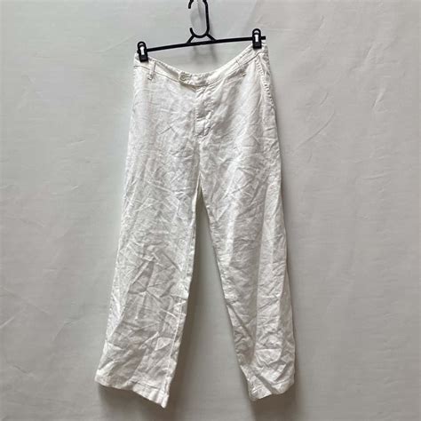 IMPERIAL Mens white linen pants size 48(s)