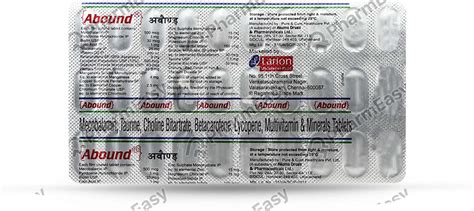 Buy Abound Strip Of 30 Tablets Online at Flat 15% OFF | PharmEasy