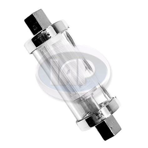 FUEL FILTER GLASS & CHROME W/ UNIVERSAL FITTINGS VW India | Ubuy
