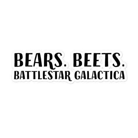 Bear. Beets. Battlestar Galactica - Bubble-free Stickers - the Office ...