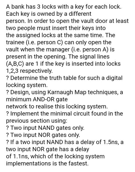 Image result for How the One Key Three Locks Working Together