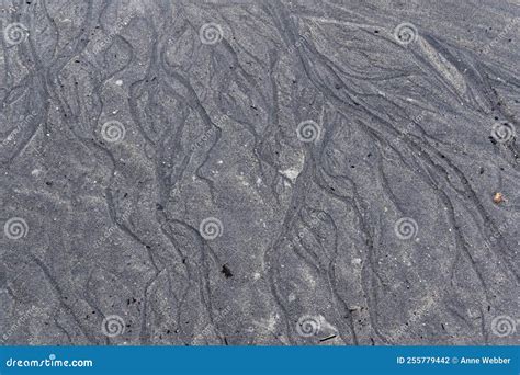 Groves are Formed in the Sand by Receding Water at the Beach Stock ...