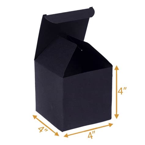 Black Folding Carton - 4x4x4 | Product Boxes, Gift Boxes