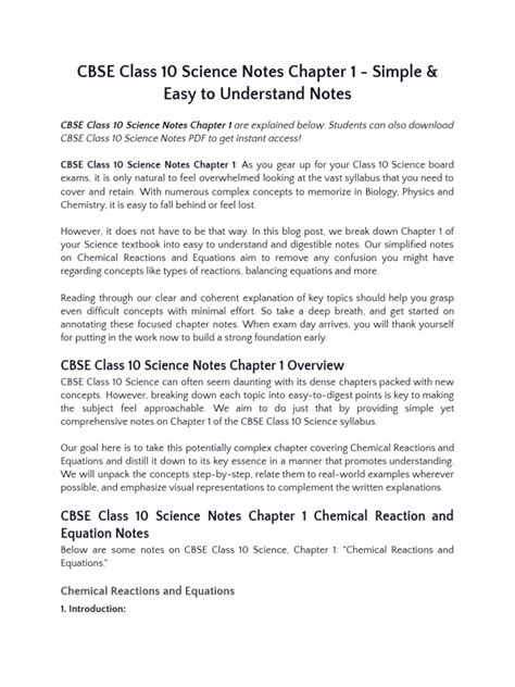 Image result for Class 10 Science Chapter 1 Notes
