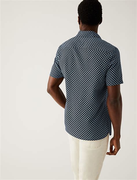 Buy Geometric Print Shirt at Marks & Spencer