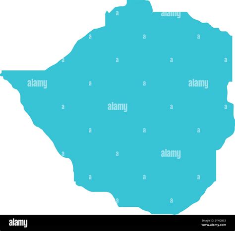 Zimbabwe MAP in Blue, Country Map, Zimbabwe, Border Map, Border line of Zimbabwe, Geographic Map ...