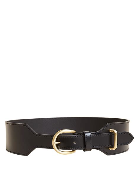 Buy Leather Wide Waist Belt at Marks & Spencer