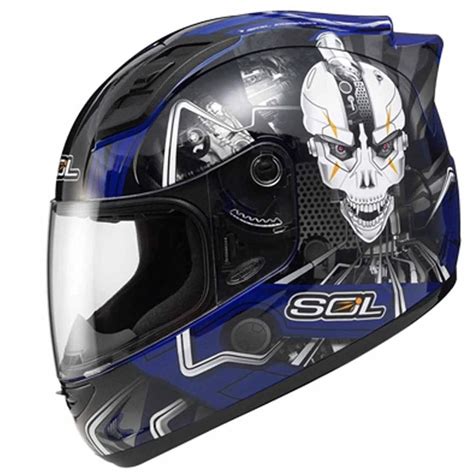 SOL HELMET - SL-68S II Metalman Blue/ Silver – LRL Motors