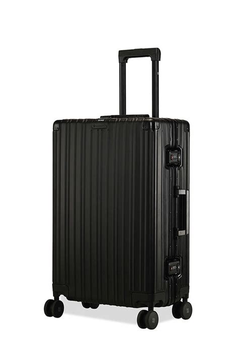 Black Aluminium Check-In Luggage (Medium) | EUME