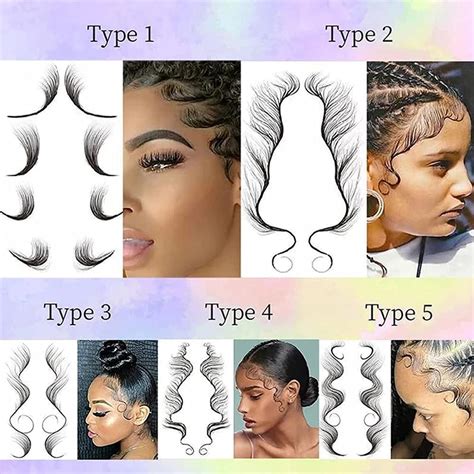 Buy 10 Sheets Temporary Baby Hair Tattoo Stickers for women Multi ...
