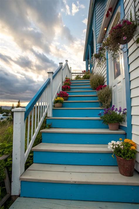 19+ Charming Wooden Front Porch Steps Designs