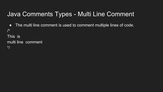 Image result for Multi-Line Comment in Java