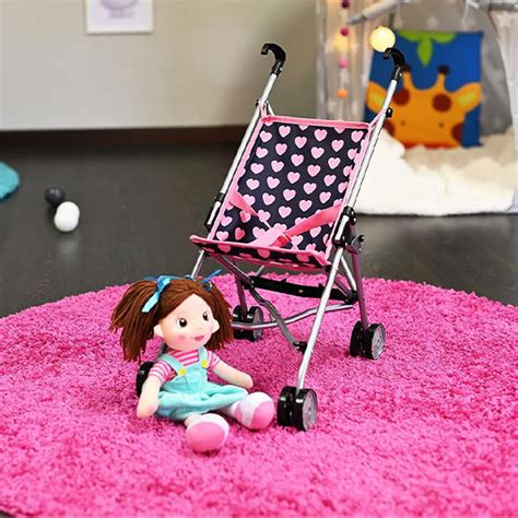 Kišobran kolica za lutku sa srcima Sim Pink Hearts Knorrtoys 12641 ...