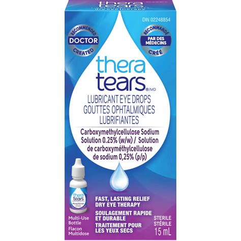 Thera Tears Lubricant Eye Drops - Dry Eye Therapy with Unique Hypotonic Formula for Relief - CTC ...