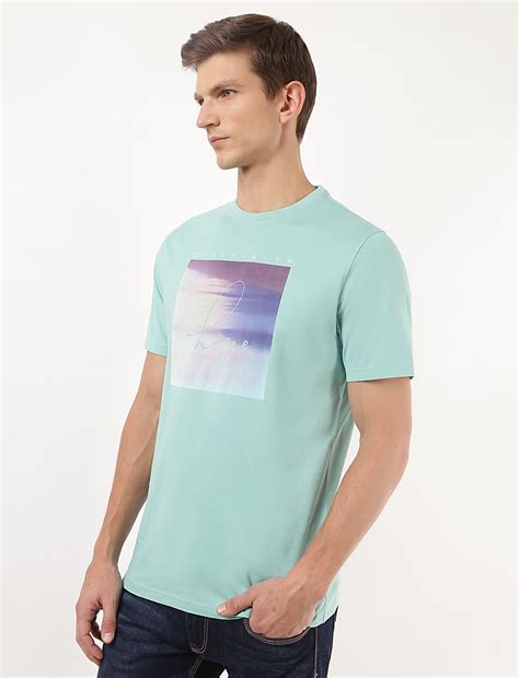 Buy Pure Cotton Printed Crew Neck Tshirt at Marks & Spencer