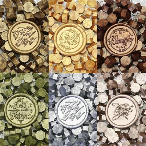 100pcs/Pack Metal Wax Seal Beads, Octagonal, For Envelope Seals ...